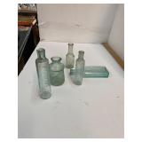 5 Small Antique Medicine Bottles