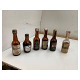 6 Vintage Whiskey Airplane Liquor Bottles
