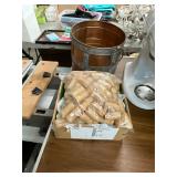 Corks and Copper Planter  Bucket