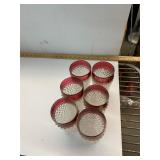 Vintage Cranberry Rim Glasses