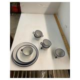 Enamel Plates and Cups