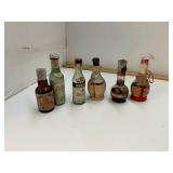 6 Vintage Liquor Airplane Shooter Bottles