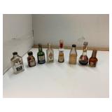8 Glass Airplane Liquor  Bottles