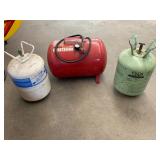 Freon Refrigerant and Compressed Air Tank
