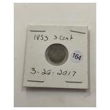 1853 3 Cent Coin