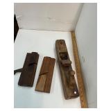 Lot of Three Antique Wood Planes