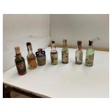 7 Vintage Airplane Rum Liquor Bottles