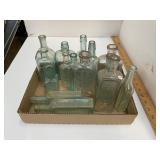 Tray of Antique Medicine Bottles