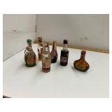 6 Vintage Glass Liquor Airplane Bottles