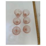 Pink Depression Glass Sherbets