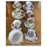 Lot of 8 Saucers and Cups