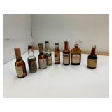 8 Glass Liquor Vintage Airplane Bottles