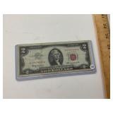 1963 2 Dollar Red Note Bill