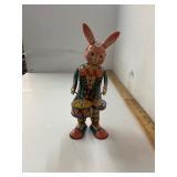 Vintage Tin Litho Alps Rabbit Wind Up Toy