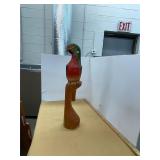 Carved Wooden Parrot