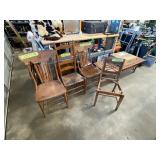 4 Chairs Ladder Back and Antique