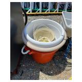 Plastic Flower Pots Lot