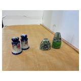 2 Pair of Antique Salt and Pepper Shakers