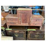 Antique Wooden Stair Cabinet