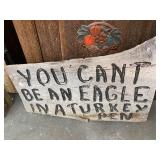 Folk Art Turkey Pen Sign