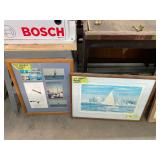 2 Key West Cat Boat Wall Hangings