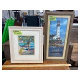 Tropical and Lighthouse Wall Art Lot
