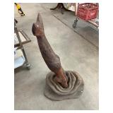 Carved Wooden Mermaid Figure