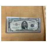 1953A $5 Silver Certificate