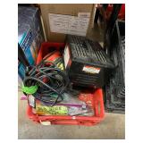 Battery Charger, Sander, and Wire Cutters Lot