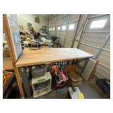 Global Industries Butcher Block Work Table