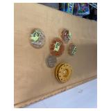 6 Vintage Flower Frogs