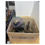 Antique Irons, and Silver Plate Lot