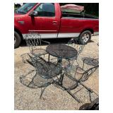 Wrought Iron Table and 4 Chairs