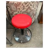 Red Rolling Stool