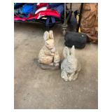 2 Concrete Rabbits