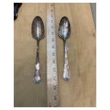 2 Large Sterling Serving Spoons