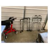 2 Walkers and Rollator