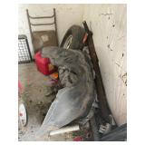 Tire, Fuel Can, Chair Garage Lot