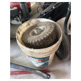 2 Tires and Bucket Lot