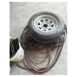 Air Hose, Water Hose, Spare Tire Lot