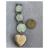 Antique Love Tokens Civil War Era Locket