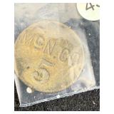 Mcneal Co Reedville Antique Brass Packing Token