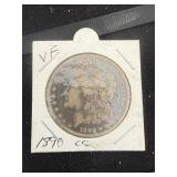 1890 CC Morgan Silver Dollar