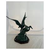 Bronze Heron Sculpture