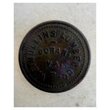 W E Mullins Lumber Doran Va Antique Token