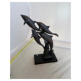 Bronze Dolphin Sculpture
