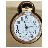 Bunn Illinois 17 Jewel Pocket Watch Railroad Case