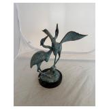 Bronze Heron Sculpture