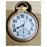 Bunn Illinois 19 Jewel Pocket Watch Railroad Case