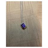 Sterling Gemstone Pendant and Necklace